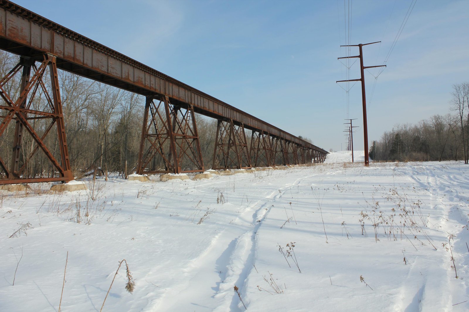Looking east
